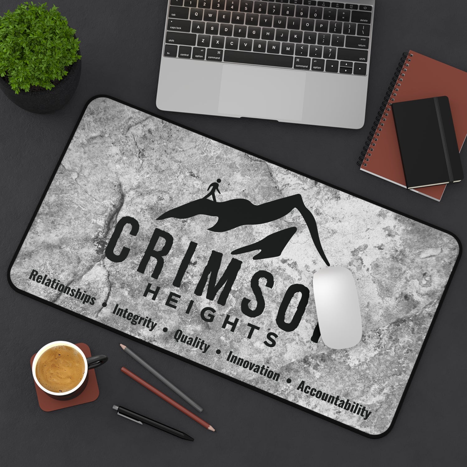 Stylish Desk Mat with Inspirational Design, Office Desk Accessory, Home Office Decor, Motivation Gift, Personalized Work Space