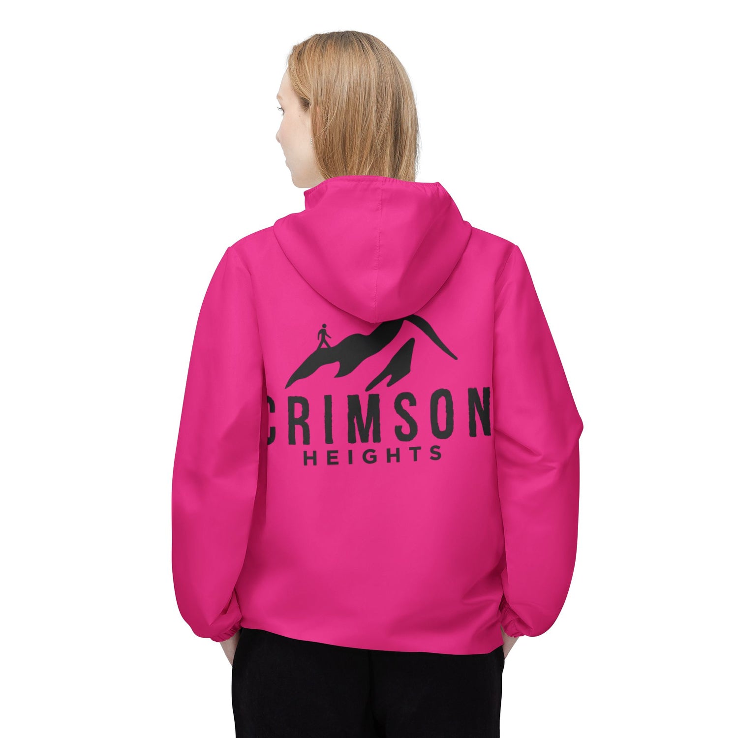 Crimson Heights Windbreaker Jacket - Stylish Raincoat, Lightweight Outerwear, Outdoor Sports Jacket, Festival Gear, Travel Companion