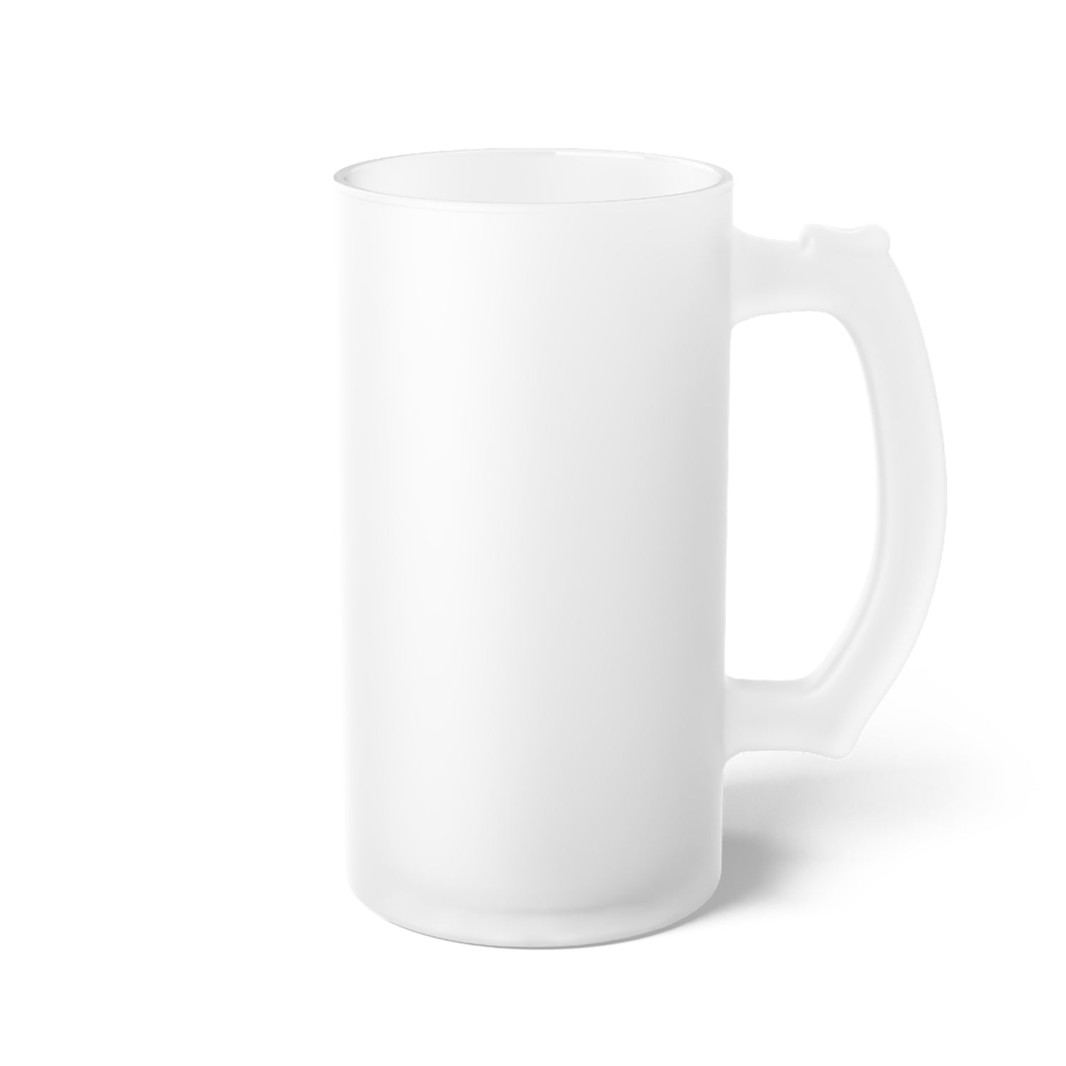 Frosted Glass Beer Mug — Mountain Logo Pint Mug for Craft Beer Lovers