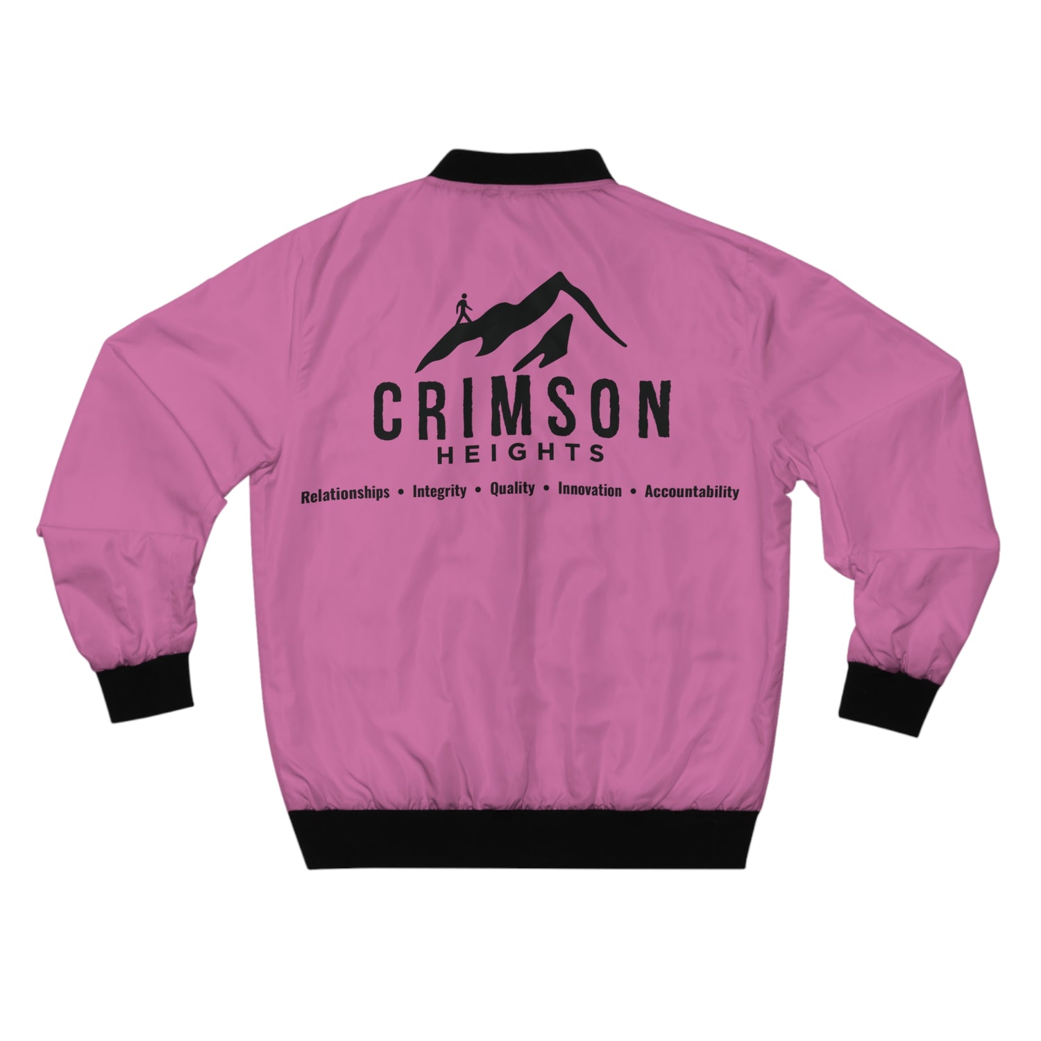Stylish Men's Bomber Jacket, Trendy Casual Wear, Unique Pink AOP Jacket, Great for Outdoors, Ideal Gift for Birthdays