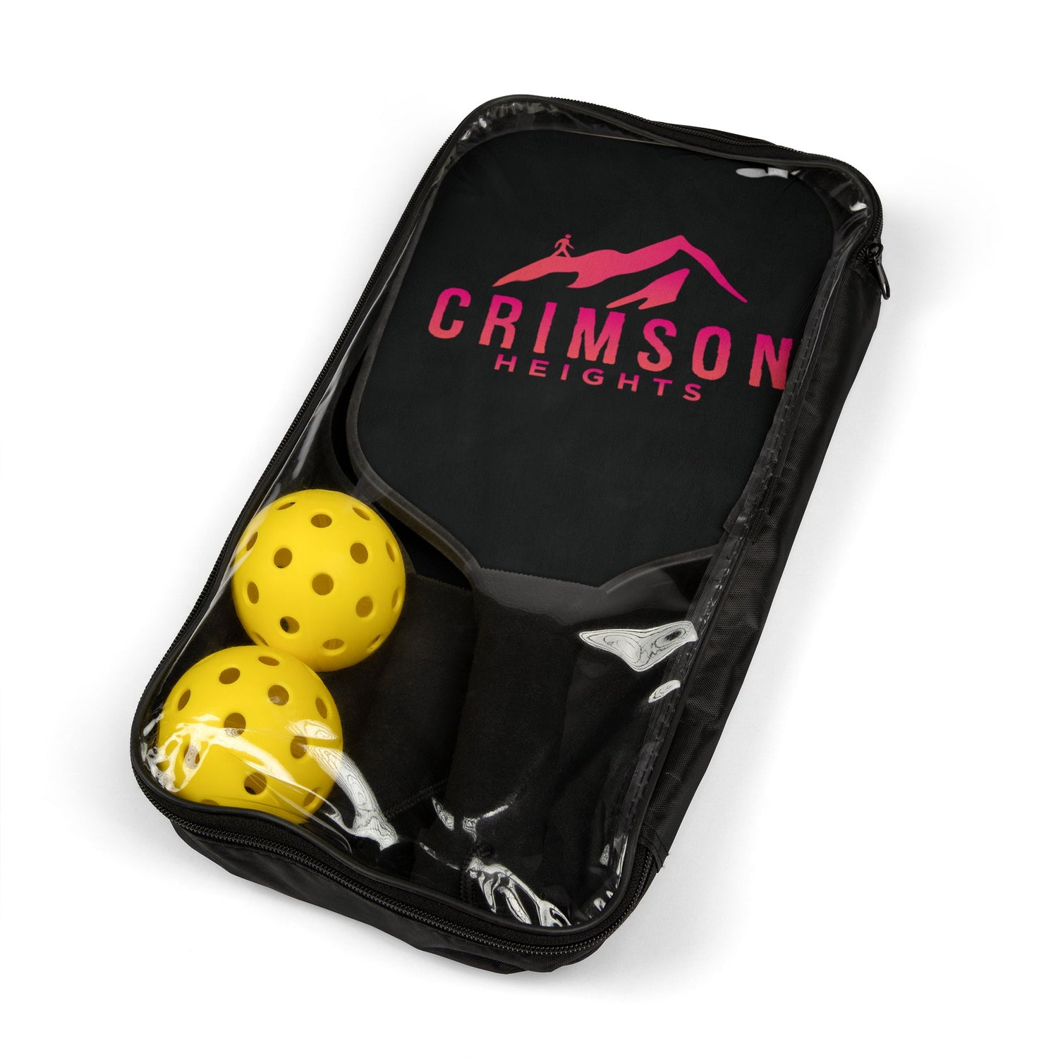 Crimson Heights Pickleball Paddle Set – Lightweight Pickleball Kit with Logoed Paddles & Balls