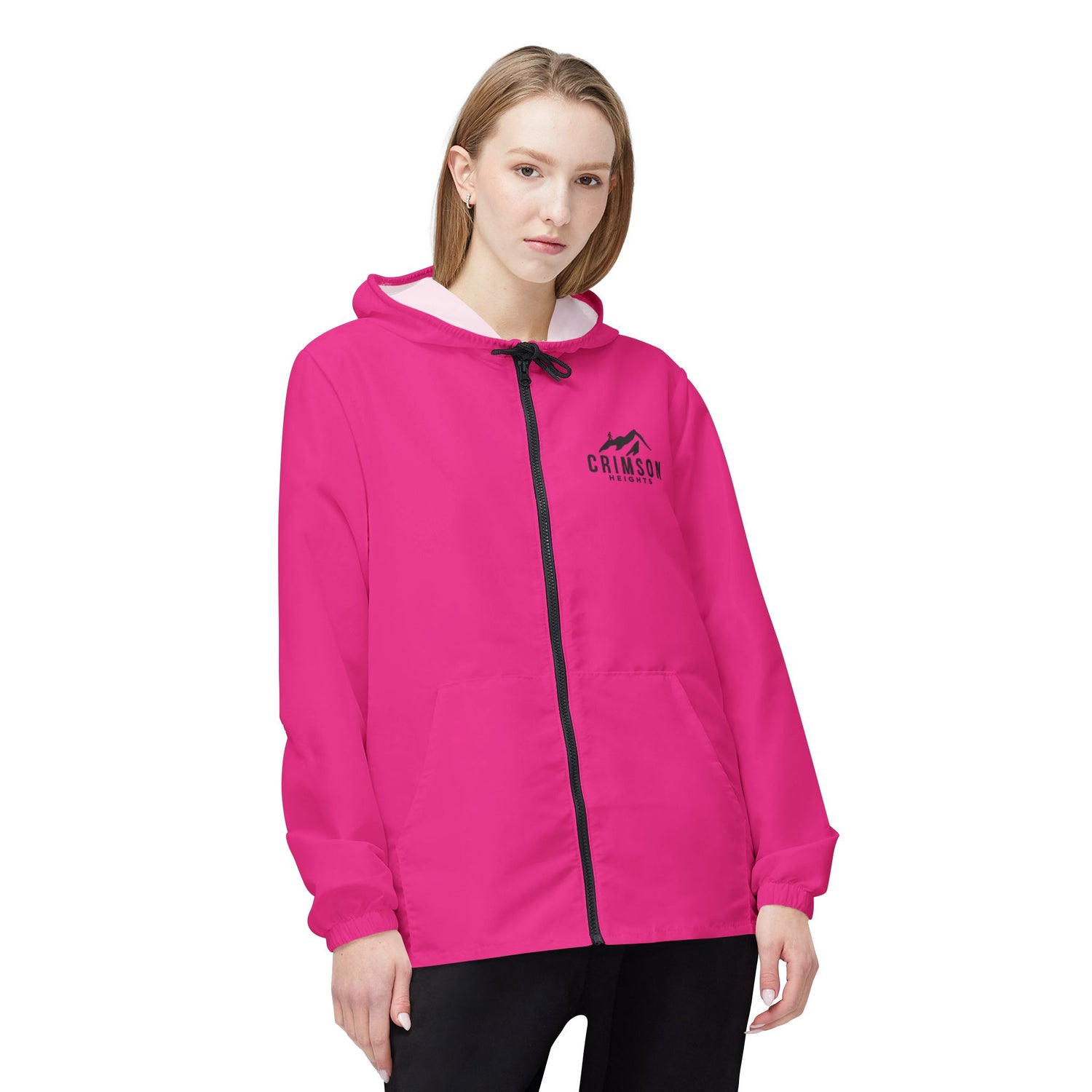 Crimson Heights Windbreaker Jacket - Stylish Raincoat, Lightweight Outerwear, Outdoor Sports Jacket, Festival Gear, Travel Companion